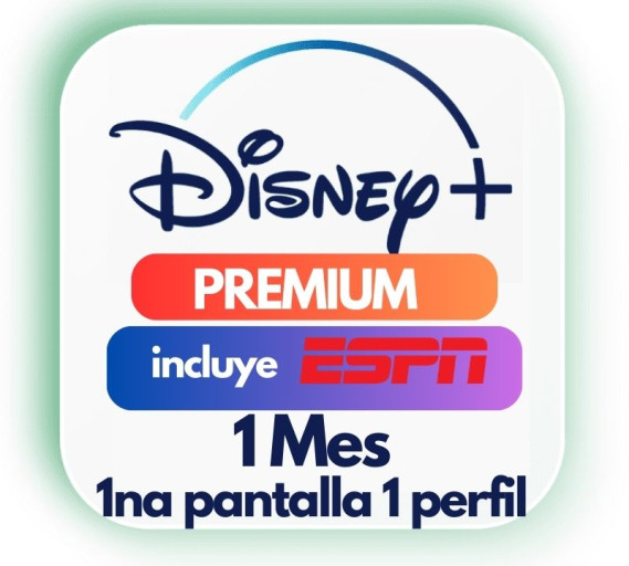 1na pantalla Disney Plus 1 mes (PREMIUM) incluye ESPN