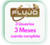 FLUJO-tv 3 Meses, cuenta completa 3 usuarios